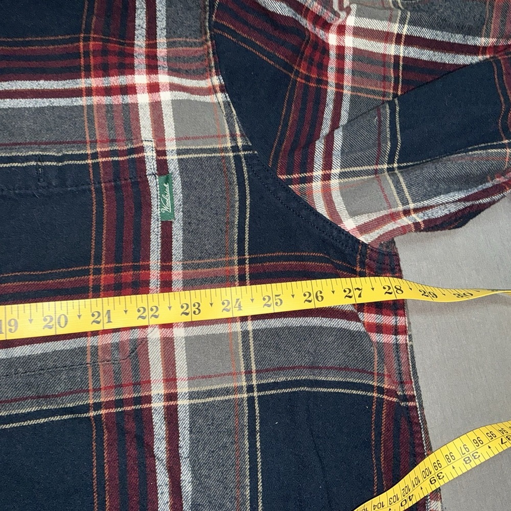 Woolrich Shirt Mens 3XLT Gray Red Heathered Tall Plaid Flannel Lumberjack Cabin - Picture 7 of 7